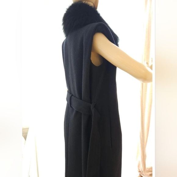 Thomas Wylde Rare Vintage Virgin Wool Real Fox Fur 100% Silk Linning Long Coat - Picture 3 of 16